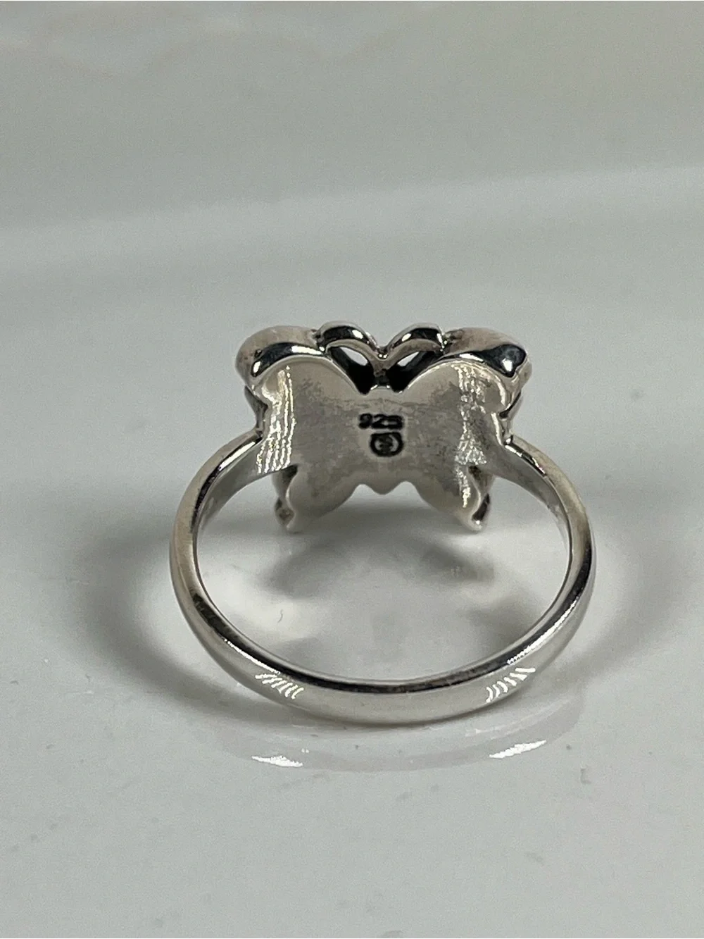 925 Solid Sterling Silver Butterfly Kingman Turquoise Gemstone Ring Size 7